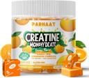 Kreatin Monohidrat žveči kompleks 6400mg za moške in ženske -Napredna Formula W/L-Taurin + vitamin B12, Sugar brez žvečljivi dodatek,60 Oranžne Softchews