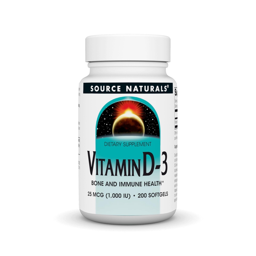 Vir Naturals Vitamin D-3 1000 iu Podpira zdravje kosti in imunskega sistema* - 200 Softgels