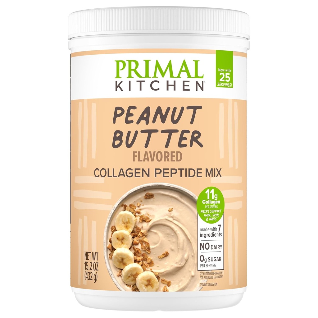Primarna kuhinja Peanut Butter Flavor Colagen Fuel® Drink Mix, Kolagen Peptide, No Dairy, 14.3 Ounces
