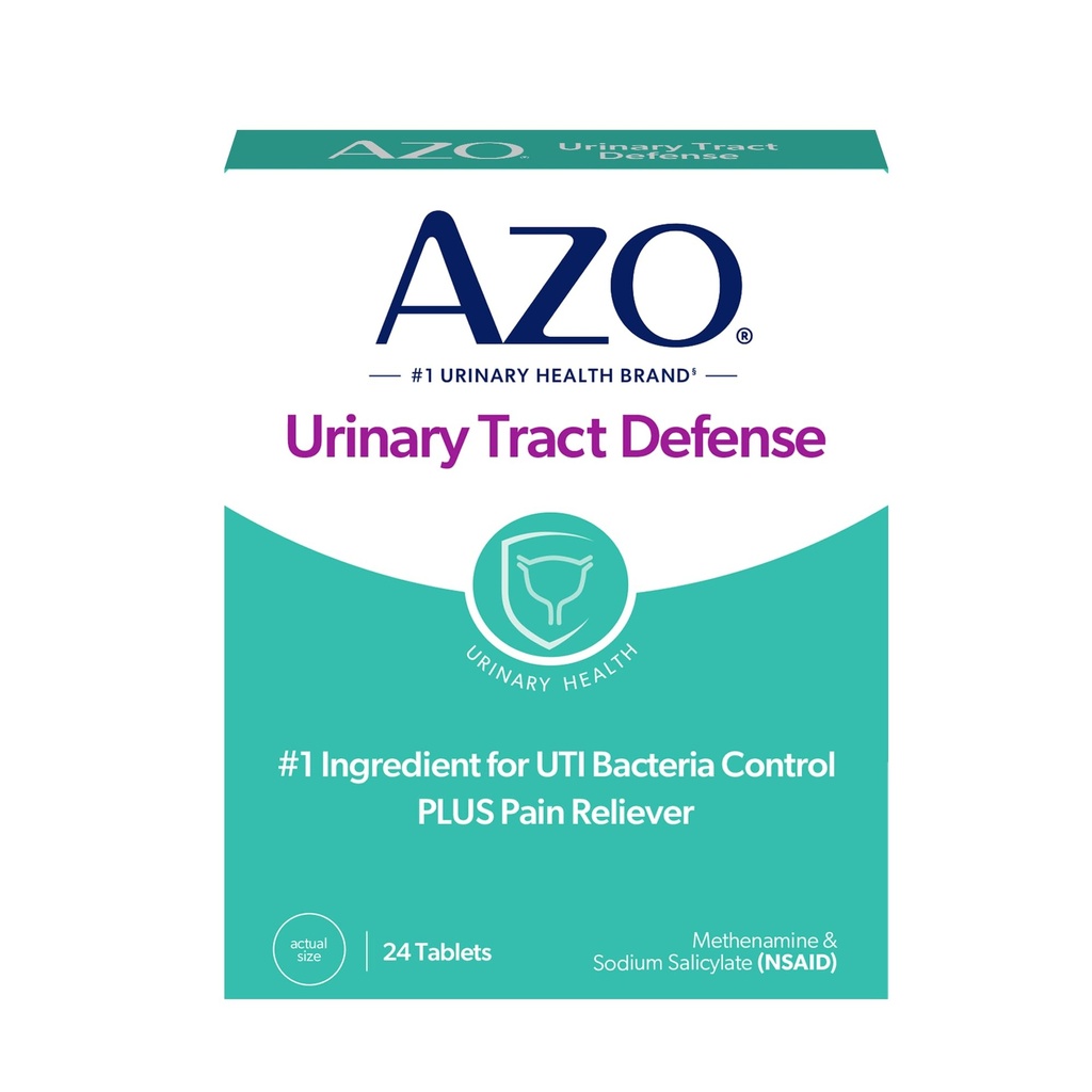AZO urinary Tract Obramba Protibakterijske zaščite, FSA/HSA upravičen, pomaga nadzorovati UTI, dokler lahko vidite zdravnika, iz The št. 1 Najbolj zaupanja vredno zdravje urina blagovne znamke, 24 Število (Pack od 1)