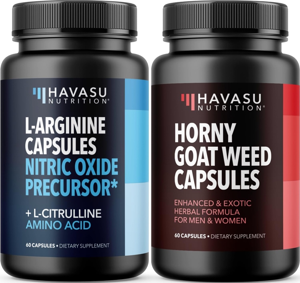 HRANILNA HRANILA HAVASU Horny Koze Trave Kapsule (30 strežnikov) in L Arginin L Citrulin Dodatek (30 strežnikov)