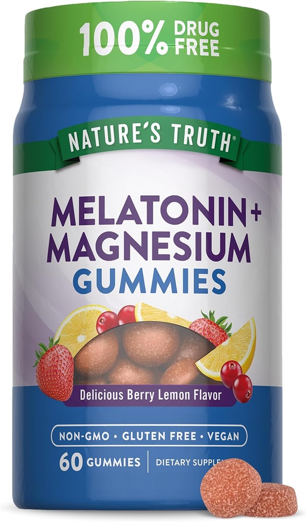 Resnica narave Melatonin z Magnezij Gumies 