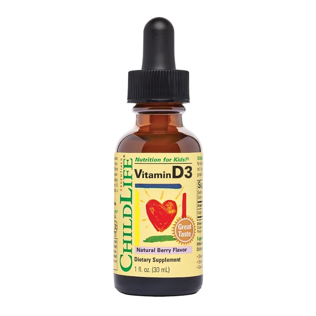 Esencial ChildLife - Vitamin D3 Mešano Berry 1 oz [zdravje in lepota]