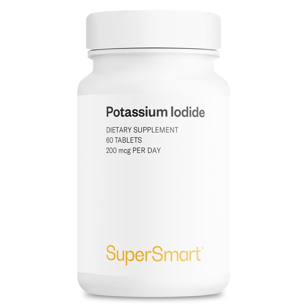 SuperSmart - Kalijeva jodida KI 200mcg na dan (Stable Jodine) - Visoka jakost ščitnik 