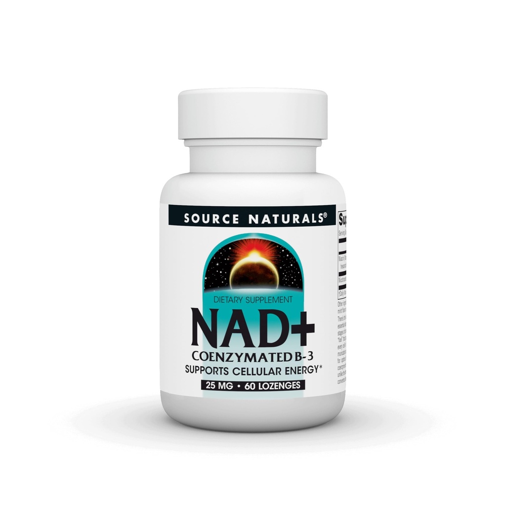 Vir Naturals NAD+, Coenzymated B-3, Podpira celično energijo*, 25 mg - 60 Lozenges
