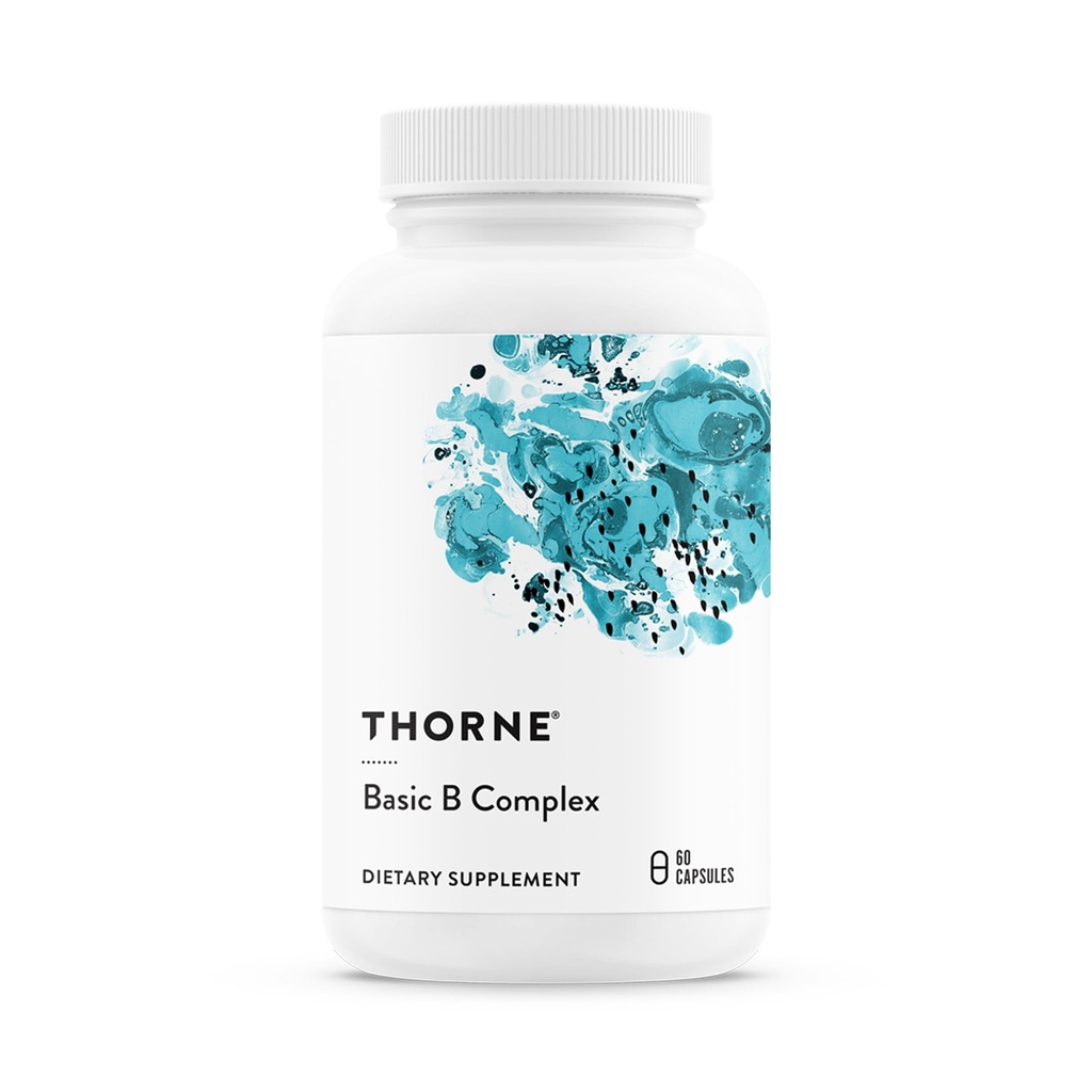 THORNE - osnovni B-kompleks - vitamin B, pripravljen za tkiva, dopolnilo s holinom - podpira proizvodnjo celične energije, zdravje možganov in tvorbo rdečih krvnih celic* - Gluten-free - 60 Strežnikov