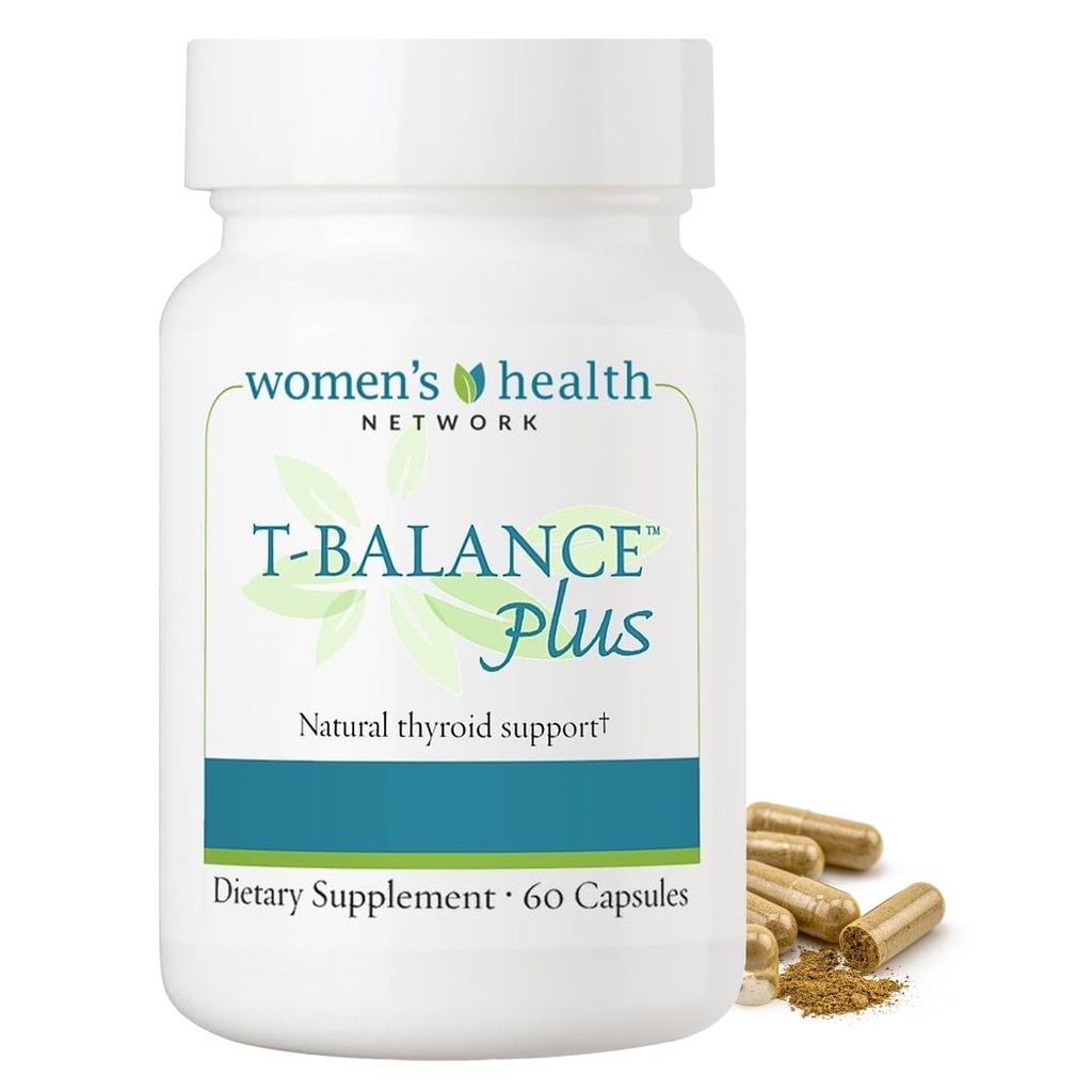 T-Balance Plus: Naravna podpora ščitnici za ženske in moške s podaktivno ščitnico - ščitnica dodatek z Iodine, Selenium, Ashwagandha & 5 Herbal Extracts - 60 kapsul (30 dni dobave)