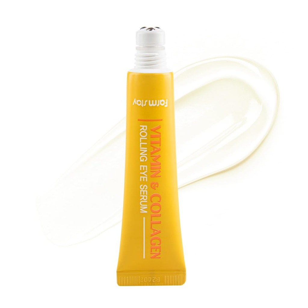 FARMSTAY Vitamin & kolagen Roll-on oko Serum – Hidrating & Firming nega oči, zmanjša Puffiness, temni krogi & Fine Lines – Enostavno za uporabo Rollerball Design, 0.84 fl. oz.