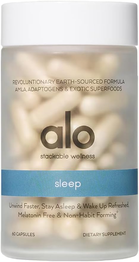 Alo Yoga Sweet Sleep Melatonin-free Sleep Support with Aquamin® Magnezij, GABA & L-Theanine 