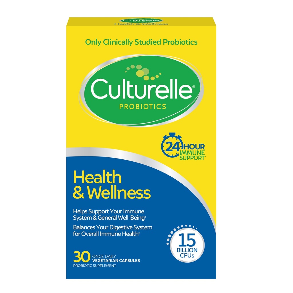 Culturelle Health & Wellness Daily Probiotic dodatek za moške in ženske, pomaga podpreti vaš imunski sistem, občasno drisko, plin in napenjanje, 15 milijard CFU, Non-GMO, 30 Count