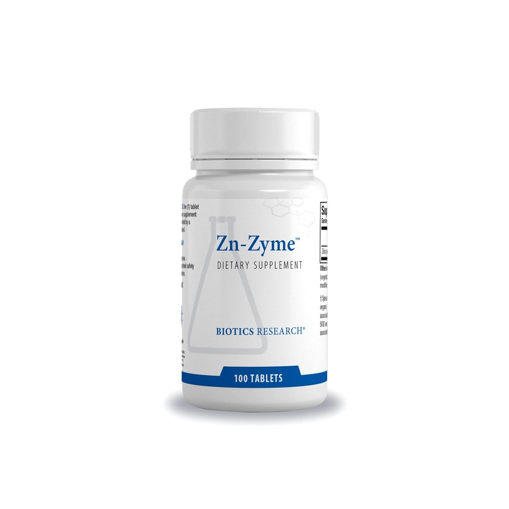 Biotics Research Zn-Zyme – 15 mg cinka, Podpira imunski sistem, Optimalna celična funkcija, Prebavna, Podpora za zdravje tkiva 100 Tab