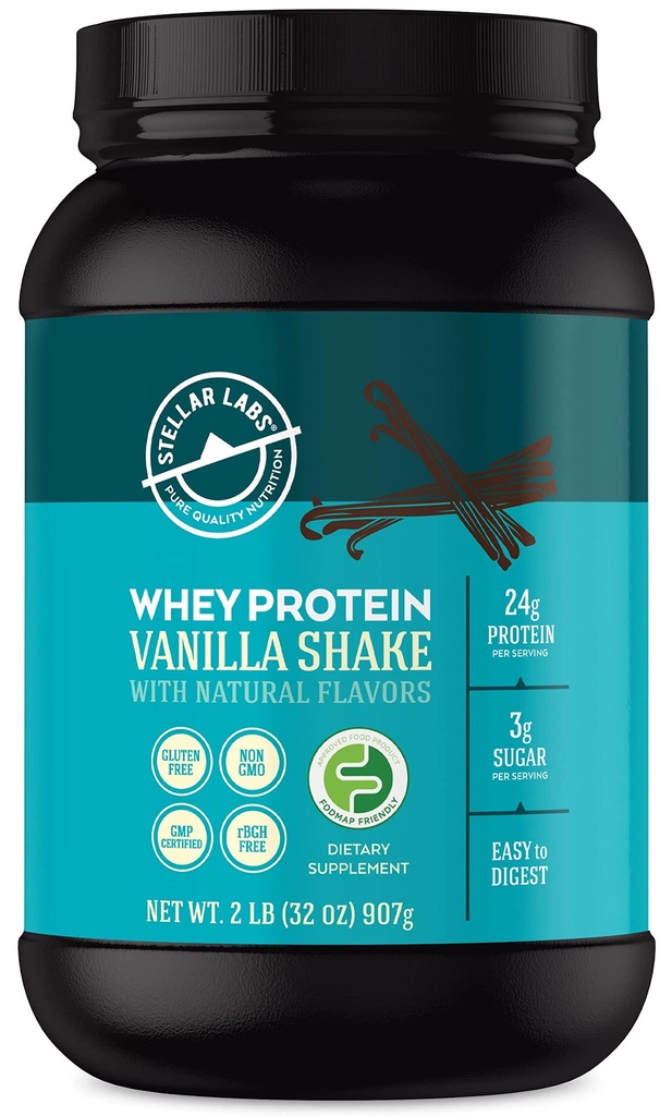 Stellar Labs Whey Protein Powder with BCAA's & Whey Isolate 