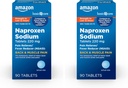 Osnovna nega hrbta in bolečine v mišicah, Naproxen natrijeve tablete 220 mg, Reliever bolečine in znižanje zvišane telesne temperature, za backache, bolečine v mišicah, manjše bolečine v artritisu, glavobol in več, 90 število (Pack po 2)