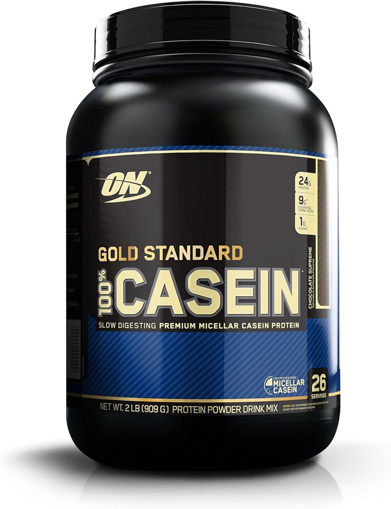 Optimum Nutrition Gold Standard 100% Kazein Protein Powder, Chocolate Supreme, 2 funta