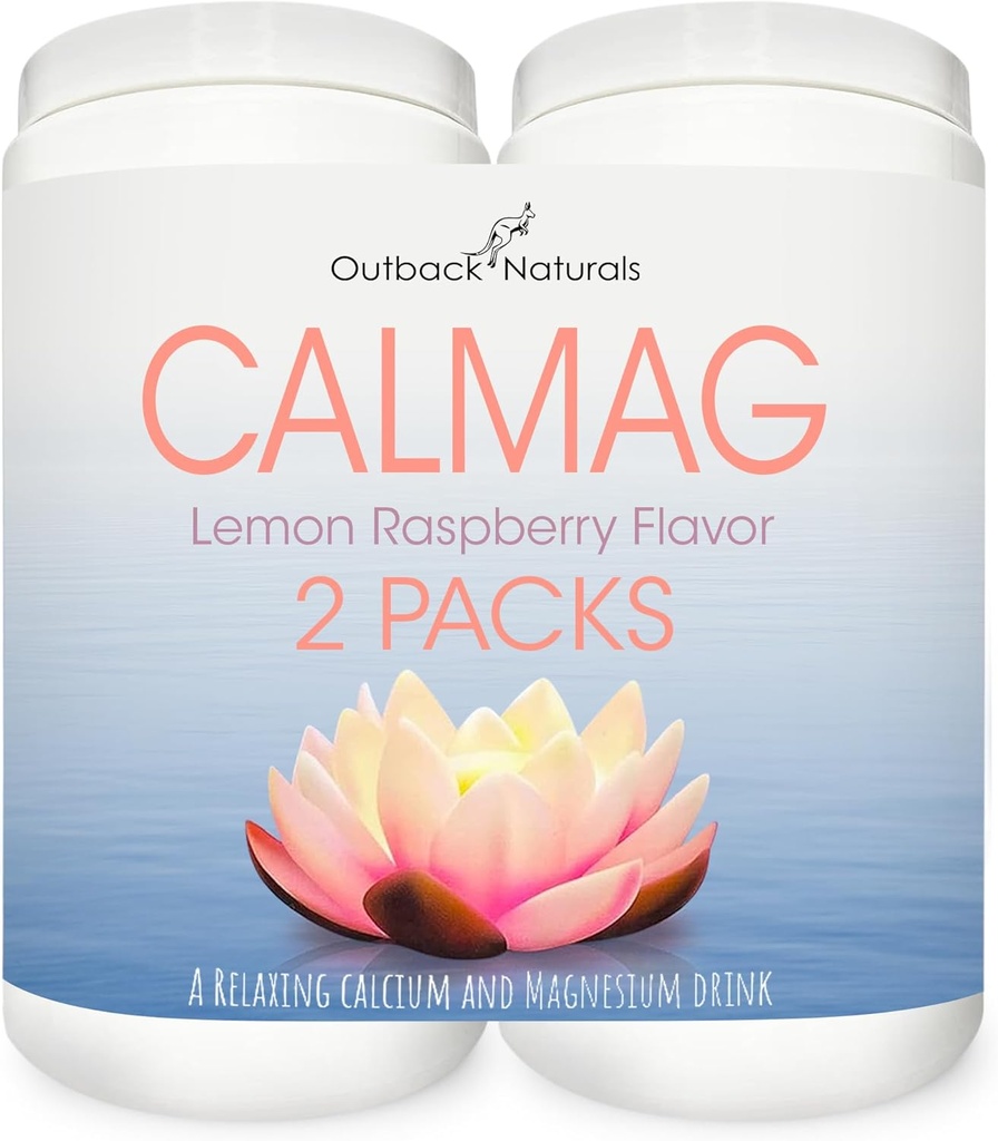 CalMag visoka absorpcija 2:1 Kalcij in magnezijev citrat v prahu dodatek; Podpira Stress Relief, spanje & kosti moč, Lemon Raspberry aroma, 16.5 oz. (Pack of 2)