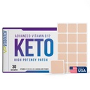 Keto Patch z B12 Metilkobalamin in vitamin Guarana B12 Patch za energijo - 30 Day Supply Keto & Vitamin B12 Patchs - Izdelano v ZDA