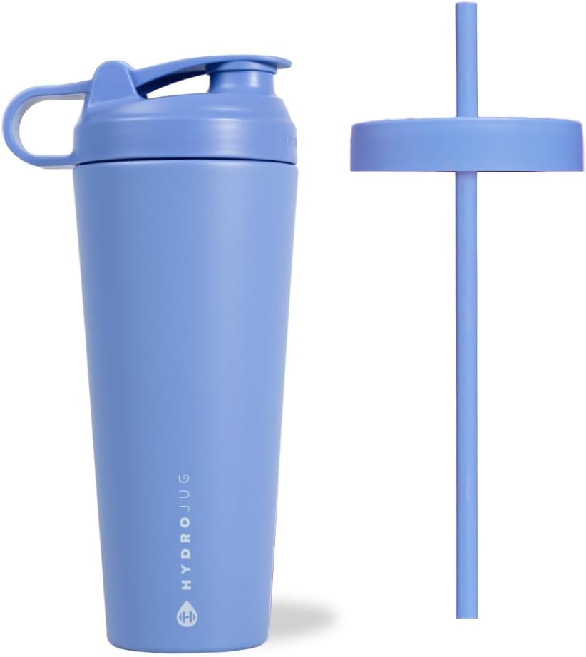 HydroJug Nerjaveče jeklo Shaker Cup 24oz - Perfect for Beljakovine Shakes, Predworkout pijače, Ledena kava - enostavno mešanje, Vakuum Insulated, Pokal imetnik kompatibilen, BPA brezplačno - ohranja Temp za ure