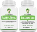 VitaMonk spalna mešanica in L-teanin: Melatonin brezplačno spanje in sprostitev paket