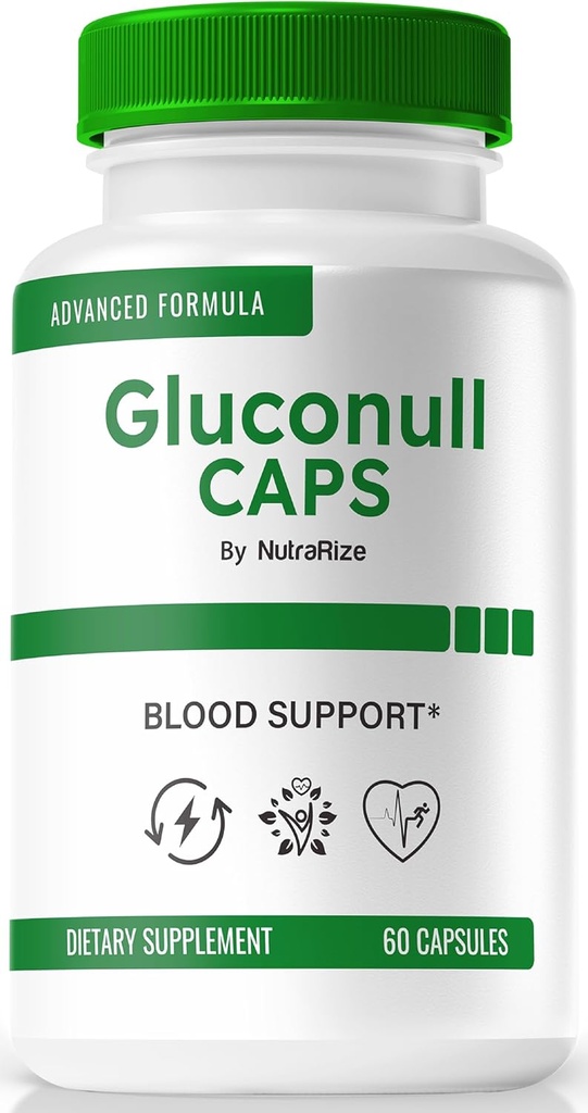 Glucoull Caps, Uradna formula Gluco NullCaps, Čista podpora za stabilne ravni in energijo goriva za splošno zdravje, vse naravne sestavine, Gluco Null Glyco Optimizer (60 kapsul)