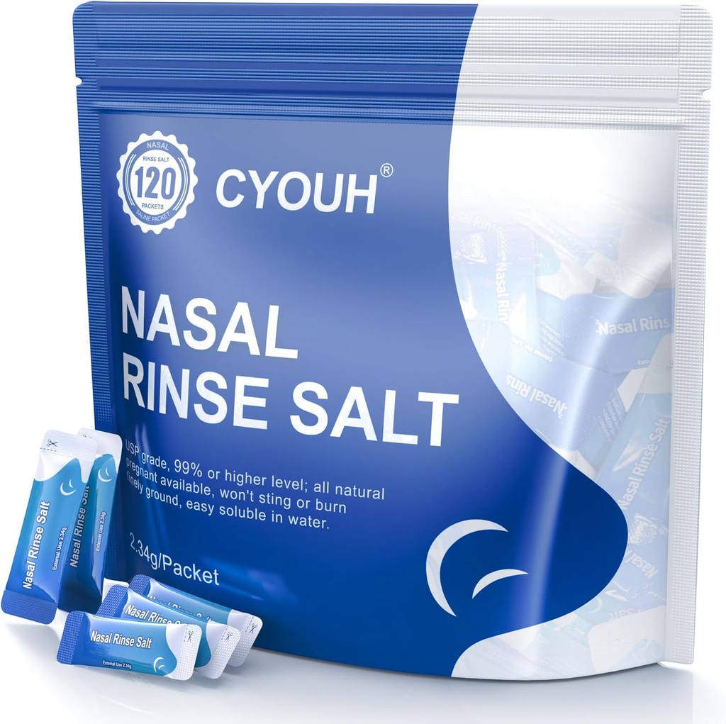 120PCS Salt Saline Packets Sinus Nasal Rinse za Neti Pot, individualno zaviti 2,34G Nazal Wash namakanje Sistem za čiščenje nos Sale Packets