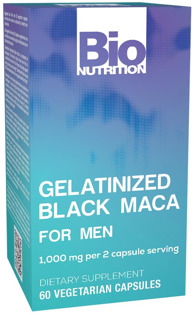 Bio Nutrition Želatinizirana Črna Maca 60 Vegetarijanske kapsule 