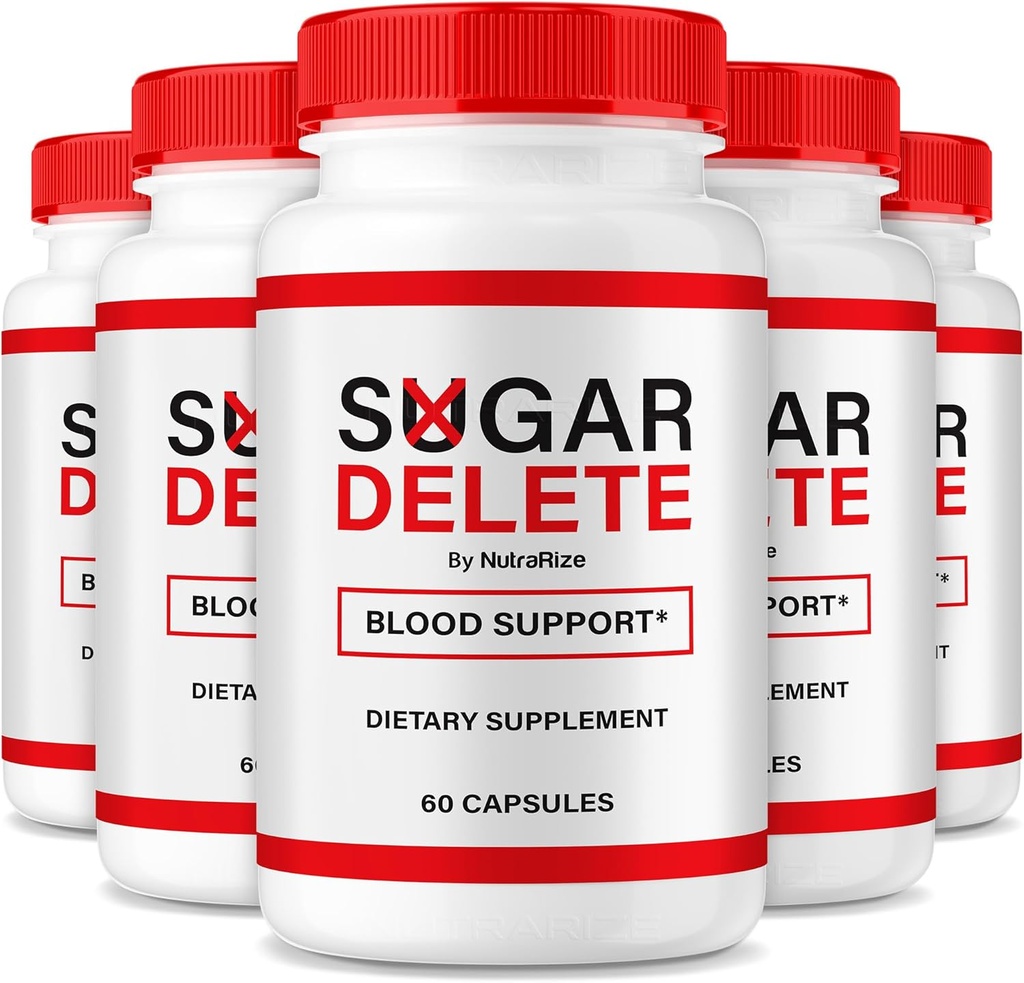 NutraRize (5 paketov) Sugar Izbrišite kapsule, Uradna formula za podporo za splošno zdravje, Sladkor Izbriši tablete za ohranjanje zdrave stabilne ravni, Premium SugarDelete Pastilles Pregled (300 kapsul)
