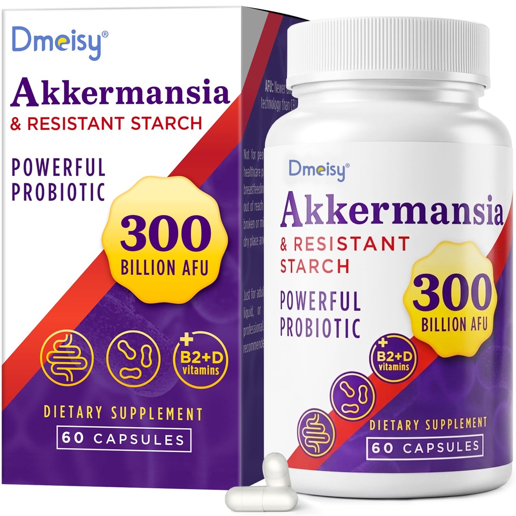 GLP ONE dodatek - 300 milijard AFU Akkermansia Muciniphila, Akkermansia Probiotik za ženske in moške, za Boost , Digestive, Gut, Immuniteta, Izboljša Gut Lining funkcijo in črevesne stene, 60 Število