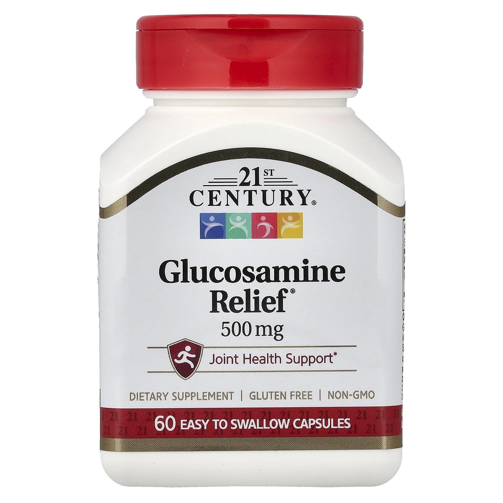 Relief glukozamina v 21. stoletju, 500 mg, 60 Kapsule, ki jih je enostavno pogoltniti