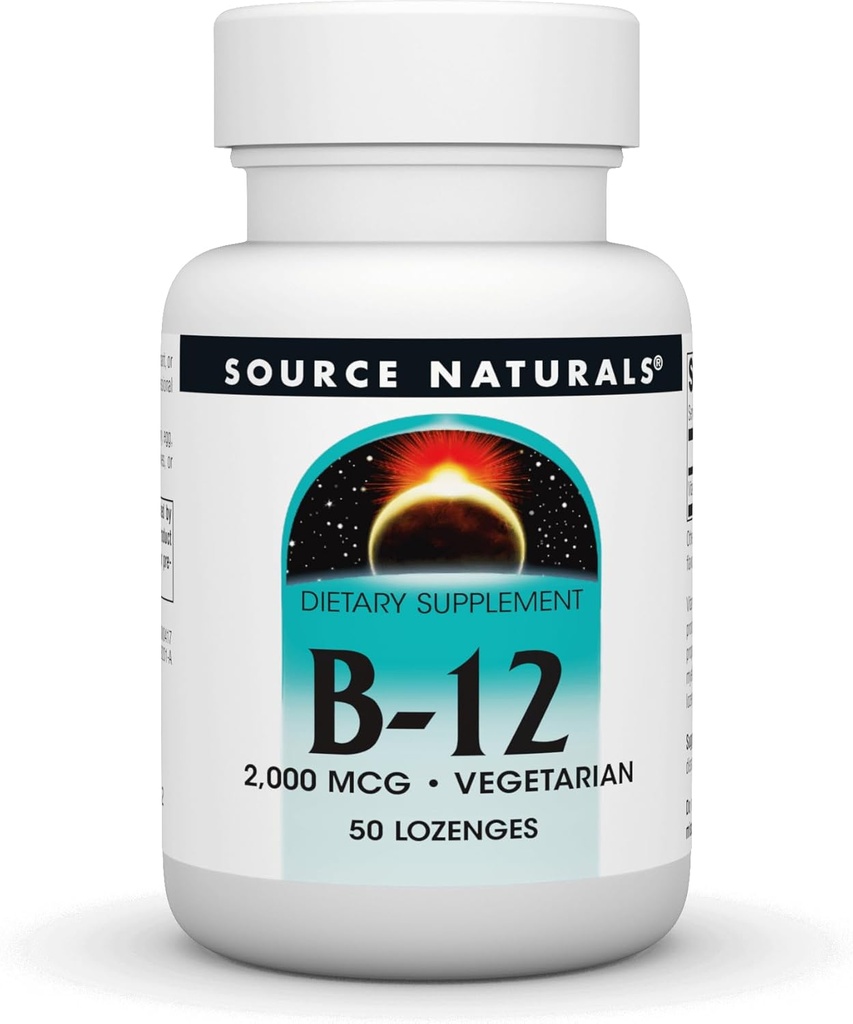 Vir Naturals Vitamin B-12, 2000 mcg Podpira proizvodnjo energije - 50 Lozenges