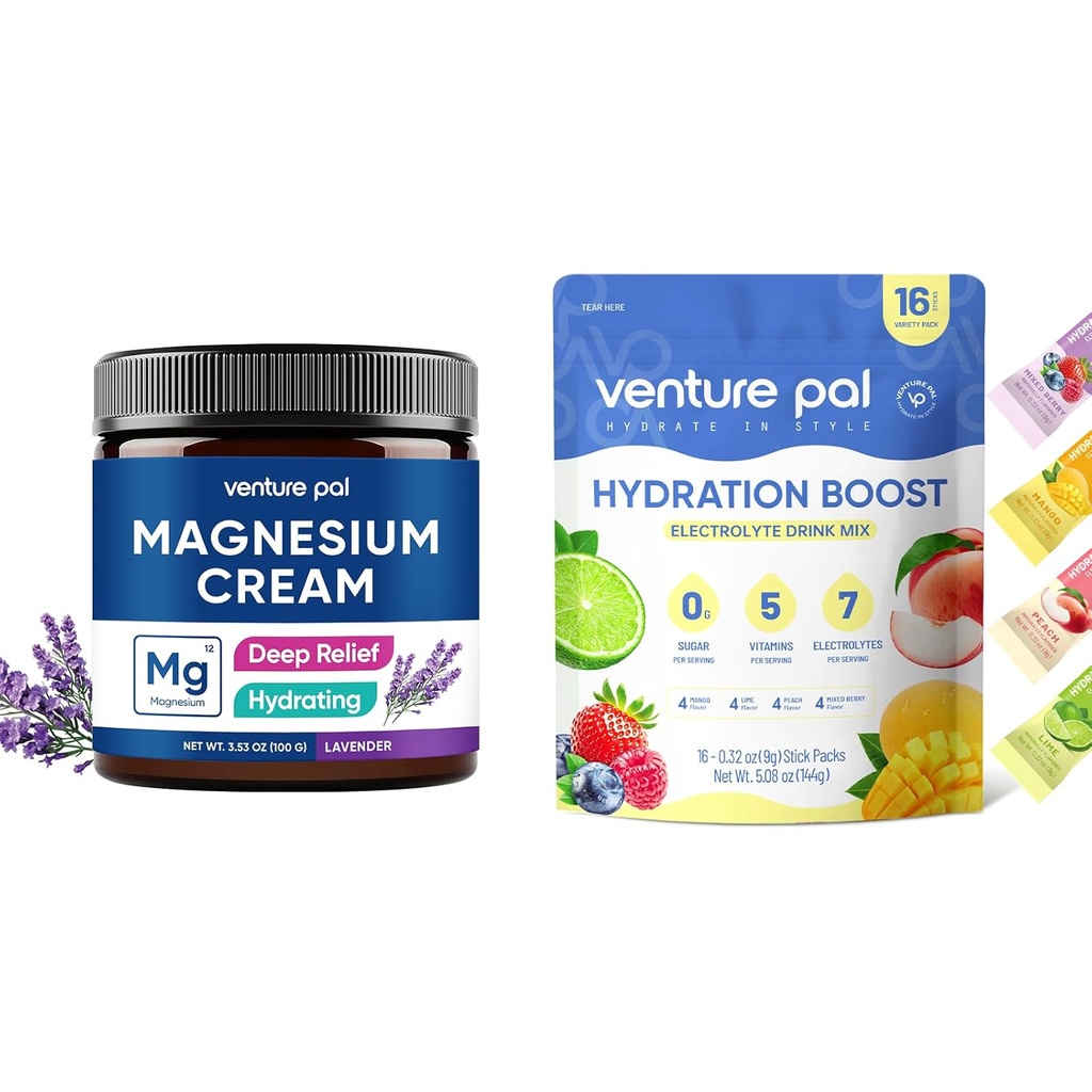 Venture Pal Vlažilni magnezijev losjon,Electrolyte Powder paketi