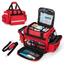 Damero Professional Medical Bag Prazna, Prvi odzivnik Trauma Bag s snemljivimi Diverderji za domačo zdravstveno oskrbo, EMT, EMS, Red (samo Bag)