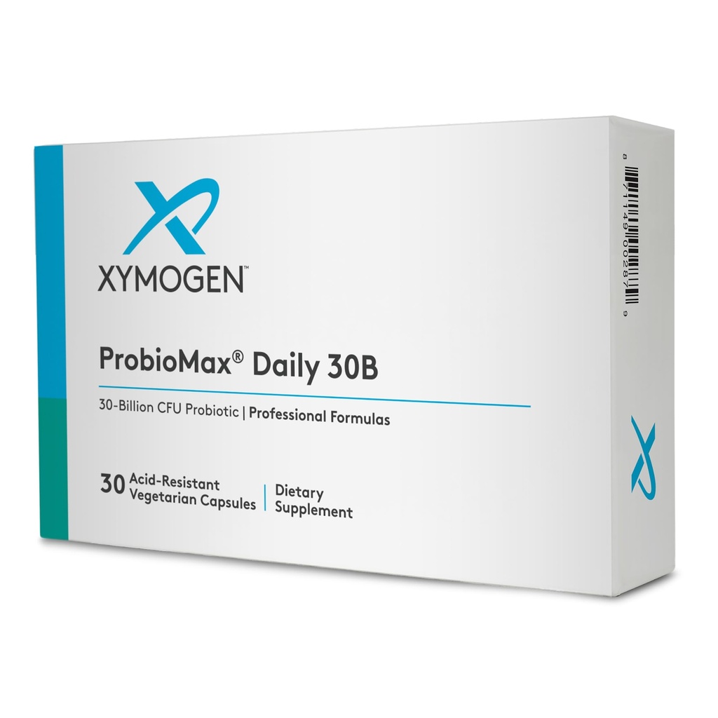 XYMOGEN ProbioMax Daily 30B - vegetarijanski, mlečni in gluten prosti probiotiki za prebavno zdravje - ženski in moški probiotični prehranski dodatki - Prej ProbioMax Daily DF (30 kapsul)