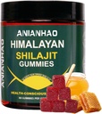 Shilajit Gummies 6000mg -Shilajit Gummies z Manuka Med in Fulvic kisline, Minerali, Imunski sistem & Vitality Booster, Vegan Himilayan Shalajit Gumies (1 steklenica)