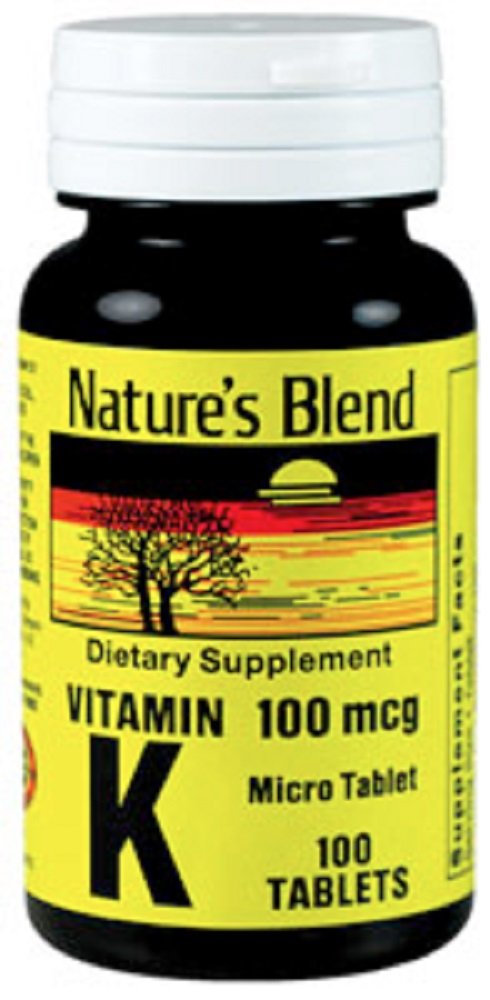 Naravna mešanica Vitamin K 100Mcg Tablete 100 Ct