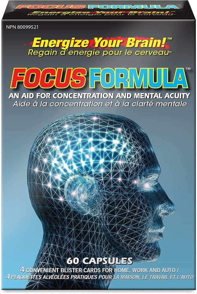 Nu-Life Focus Formula Duševna Acuity Formula, 60-Count Boxes