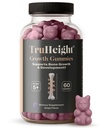 TruHeight Growth Gummies (Grape) Naravna rast in razvoj dodatek za otroke in najstnike - Vitamin D, K, Kalcij & Ashwagandha - Vitamini moči kosti D3 K2 - Picky Eater Vitamin za otroke - Starost 5+