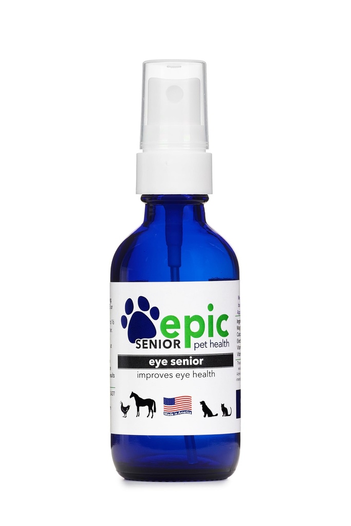 Eye Senior - All Natural Liquid Spray dodatek za starejše hišne živali - ustavi proces staranja - boljši vid - meglica na očeh in dal v hrano in vodo (2 Oz)