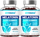 EVYOUNG Melatonin Gumies,Spanport za odrasle,1000 mcg Melatonin 120 Gumies do 60 dni dobave,Dobava za spanje