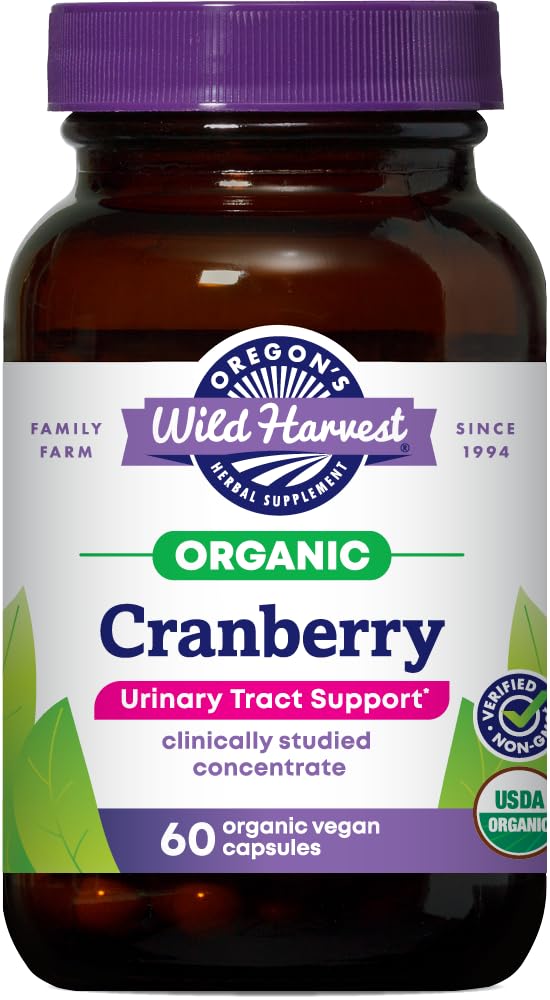 Oregonska divja žetev ne-GMO Gluten-free Cranberry, ekološke zeliščne dodatke, 60 Count