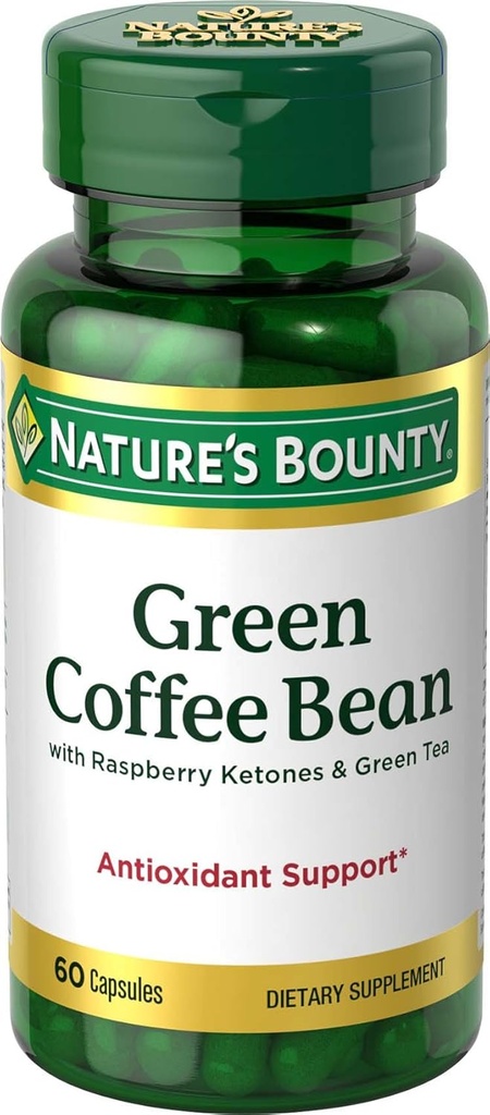Naravni Bounty Zelena kava fižol z malina Ketones & zeleni čaj, 60 Kapleti
