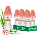 Aloe vera sok (Peach z okusom) z večjo kosmičasto čisto alojno pulpo (6 paketov) Rastlinski sok je odličen za hidracijo in vsebuje veliko alojo. Zdrav je za odrasle in otroke.