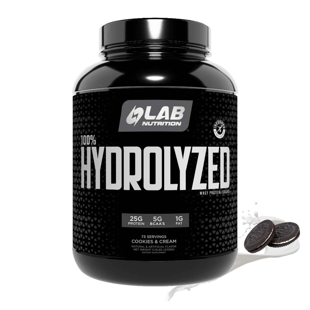 100% hidroliziran izolat sirotkinih beljakovin (5 funtov, piškotov in kremnih arom) 25gr beljakovin, gradite mišice, nagubano mišično rast, enostavno prebavljanje, Gluten prost, laktoza brez, hitro absorbira.