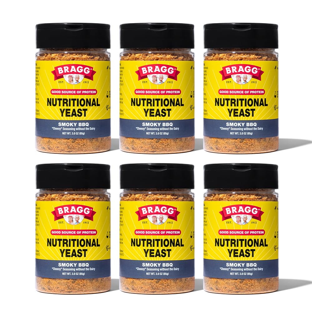 Bragg Nutritional Yeast Smoky BBQ Seasoning - (6 pack) 3 oz - Mlečno-free parmezan substitute - kot nalašč za solato, testenine, pokovko in več