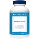 The Vitamin Shoppe B- Complex 125 – Podpira proizvodnjo energije, delovanje živčnega sistema in presnovo hranil – odličen vir B1, B2, B6, B12, Niacin, folna kislina in biotin (300 tablet)