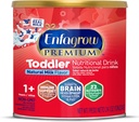 Enfagrow PREMIUM Toddler Nutritional Drink, izdelan s pravim mlekom, Brain-Building Omega-3 DHA, Nutrients in Prebiotics za rast in imunske podpore, Non-GMO, Toddler Mleko v prahu, 24 Oz Can