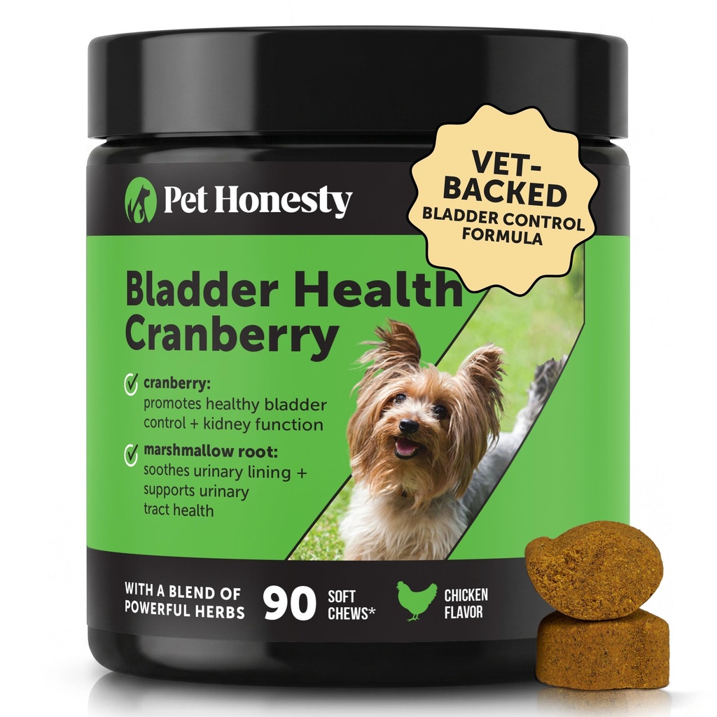 Health Cranberry Supplement za pse – Podpora za ledvice za pse, brusnice in D-mannoze za zdravje pasjih sečilnih traktov, podpora za pse urin in mehur (Chicken)