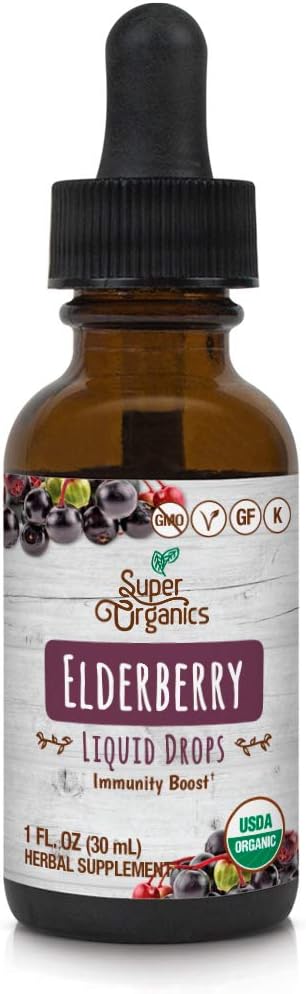 Super Organics Organic Elderberry Tekoče kapljice 