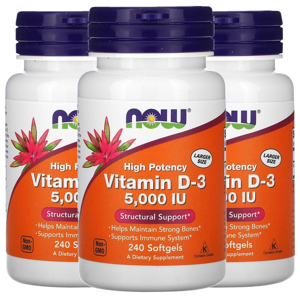 Vitamin D-3 5000 i.e., 240 kapsul, pakiranje po 3