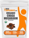 BulkSupplements.com Organic Chaga gobe v prahu - Chaga goba dodatek, Superfood dodatek - Vegan & Gluten Free, 500mg na serviranje, 250g (8.8 oz) (Pack of 1)