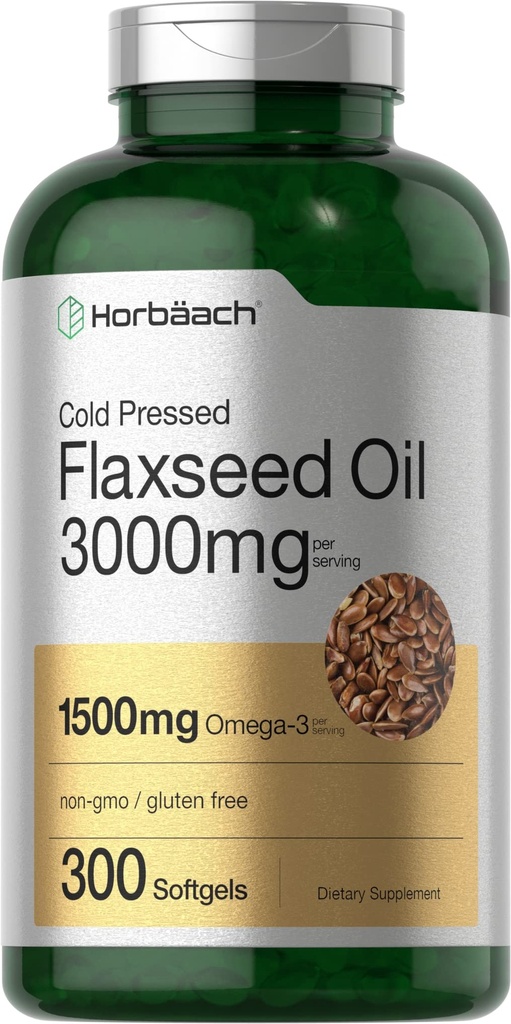Horbäach Laneno olje Mehkužne kapsule 3000mg 